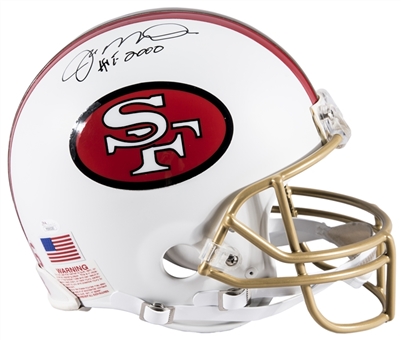 Joe Montana Signed & "HOF 2000" Inscribed San Francisco 49ers Full Size Helmet (JSA)